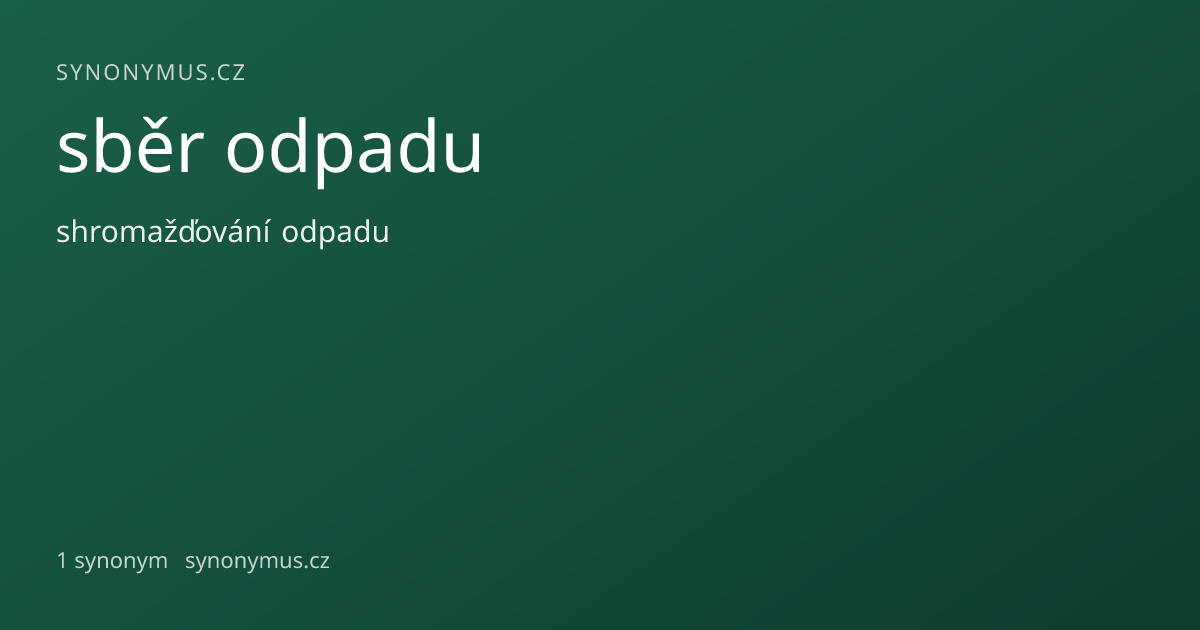 Náhled odkazu: sběr odpadu
