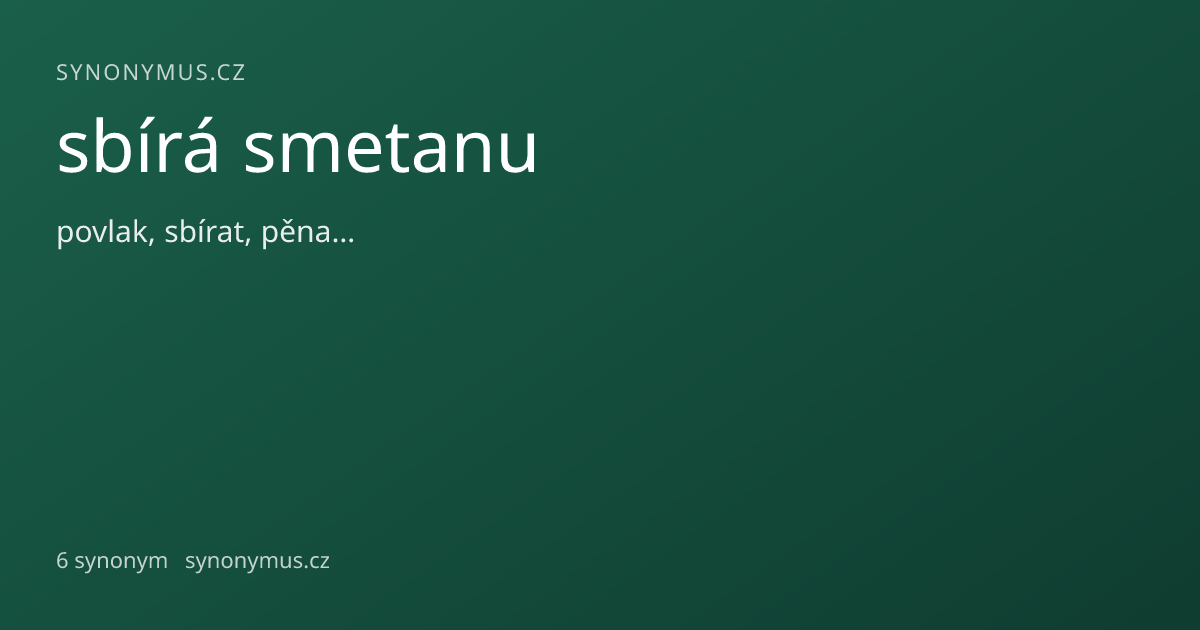 Náhled odkazu: sbírá smetanu