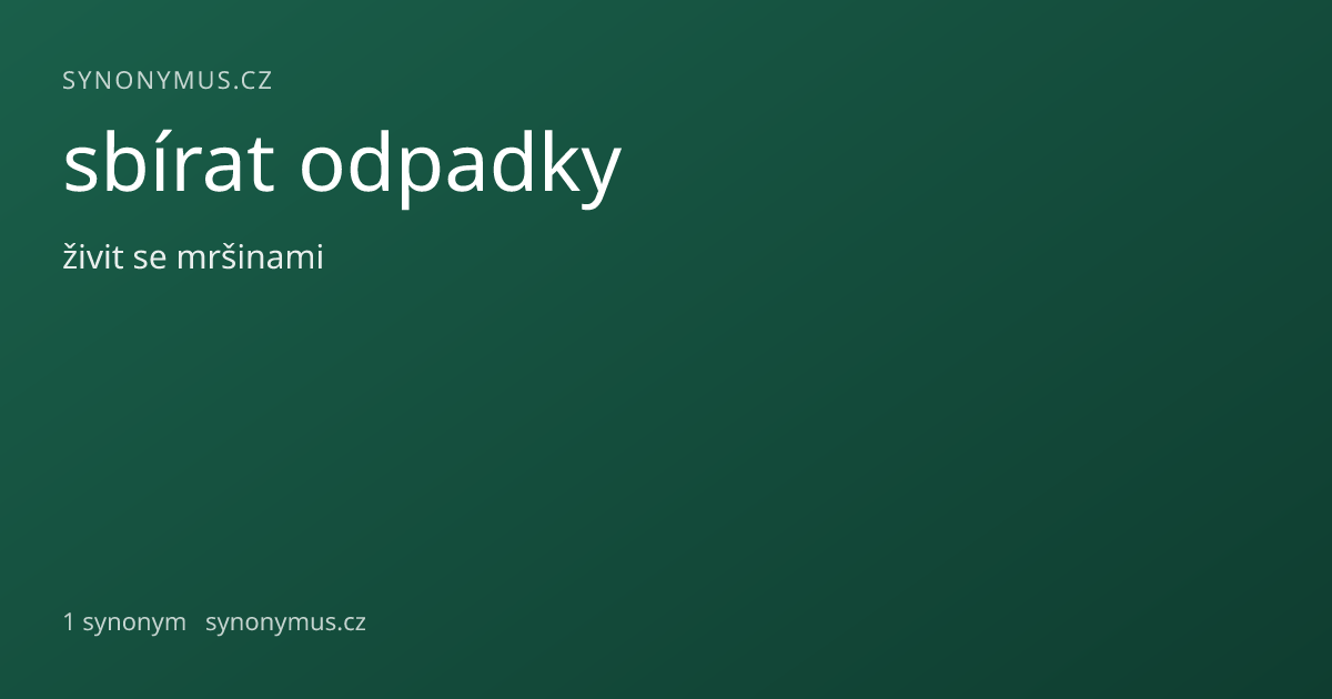 Náhled odkazu: sbírat odpadky