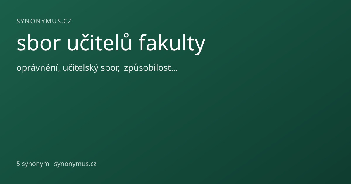 Náhled odkazu: sbor učitelů fakulty