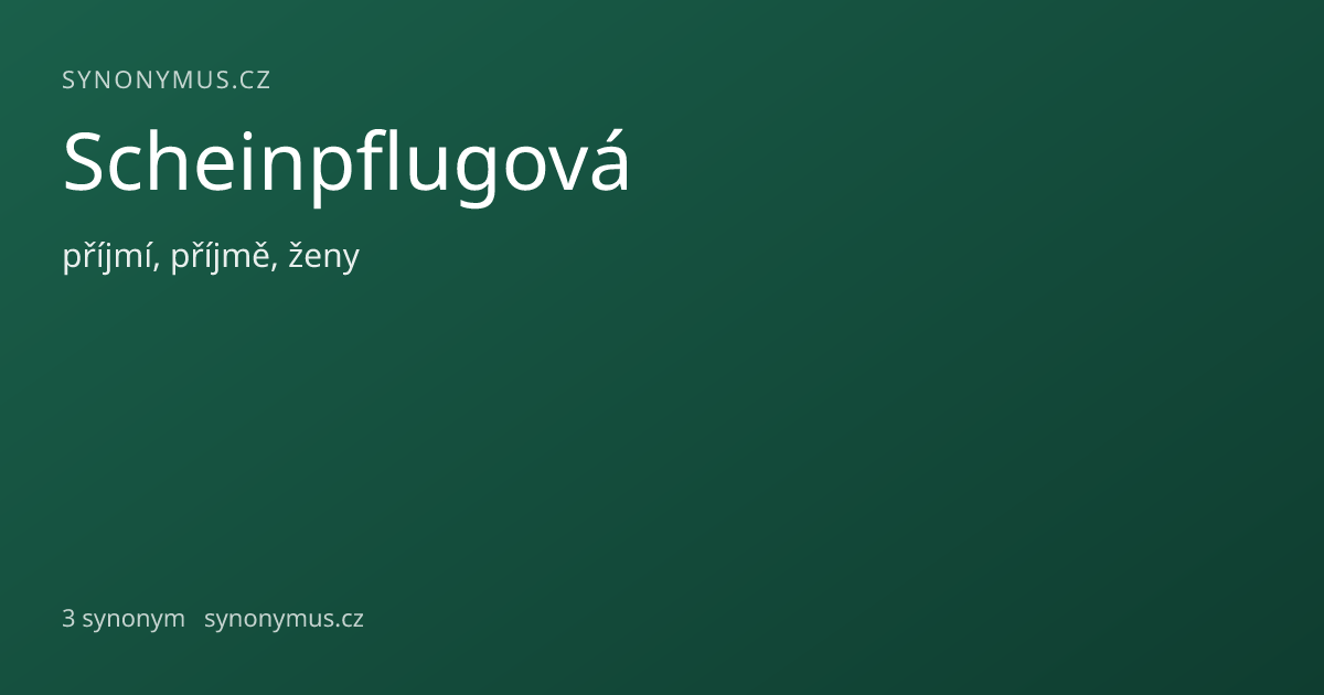 Náhled odkazu: Scheinpflugová