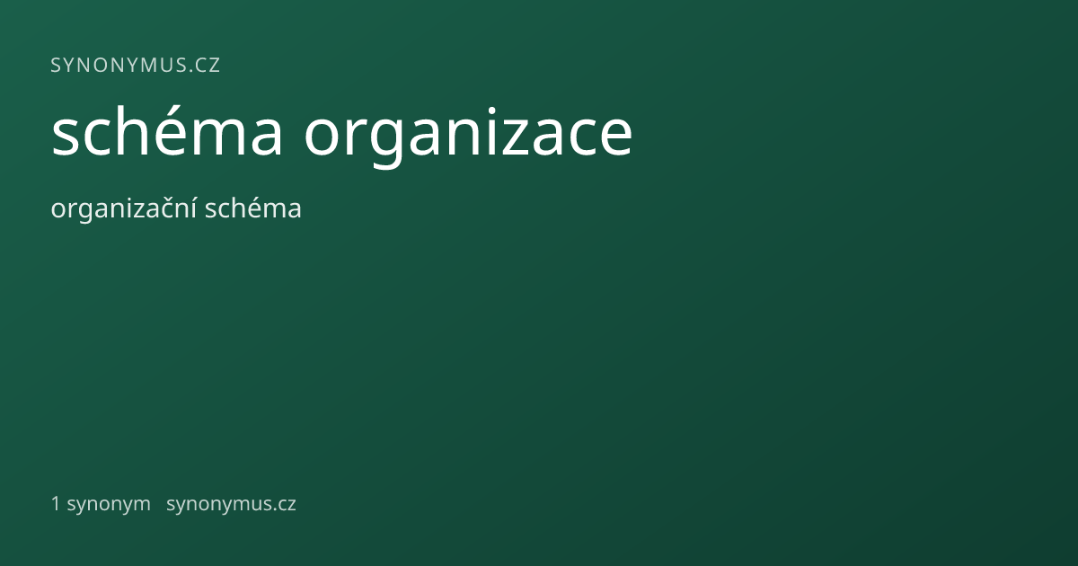 Náhled odkazu: schéma organizace
