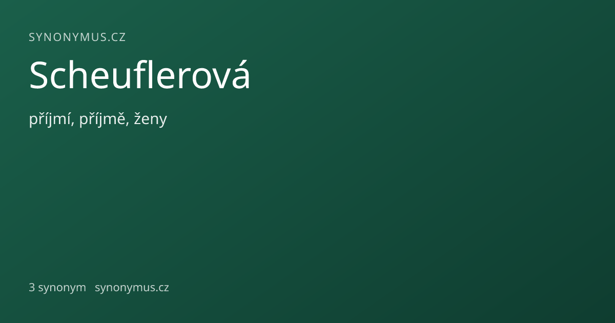 Náhled odkazu: Scheuflerová