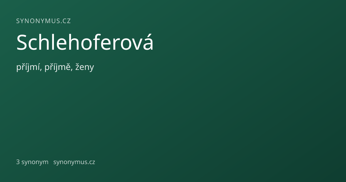 Náhled odkazu: Schlehoferová
