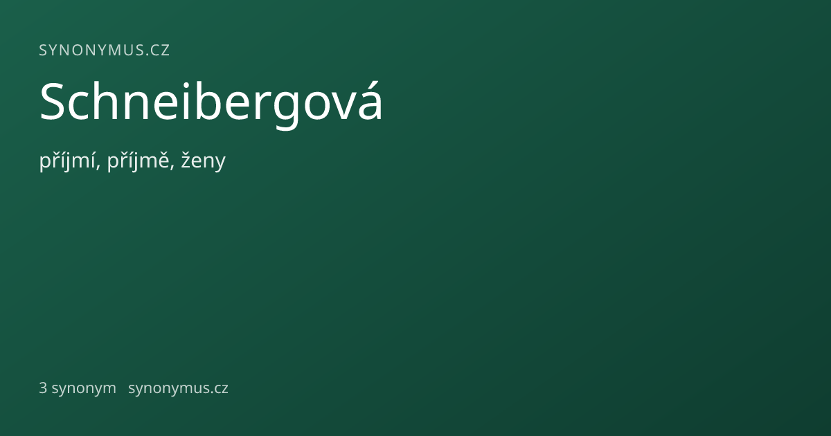 Náhled odkazu: Schneibergová