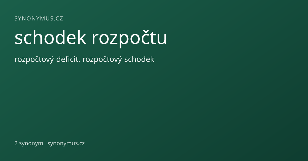 Náhled odkazu: schodek rozpočtu