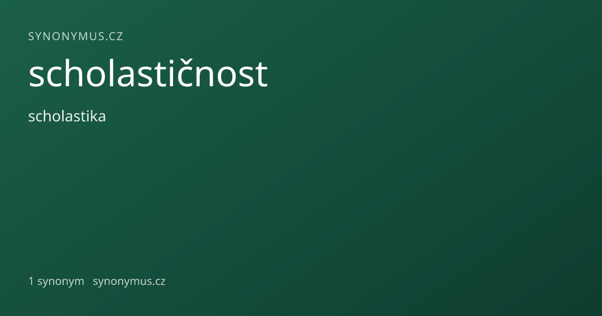 Náhled odkazu: scholastičnost