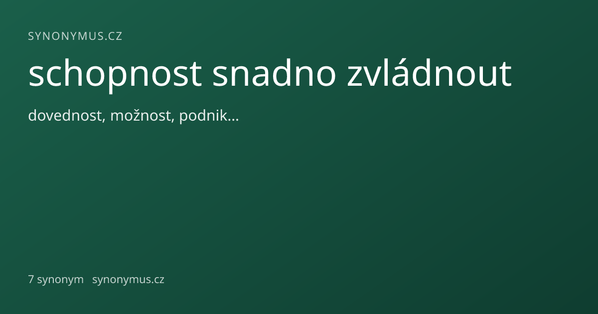 Náhled odkazu: schopnost snadno zvládnout