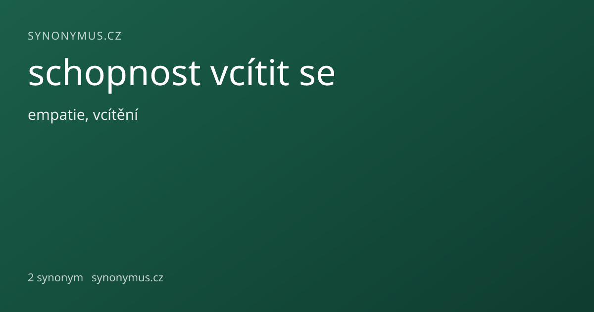 Náhled odkazu: schopnost vcítit se