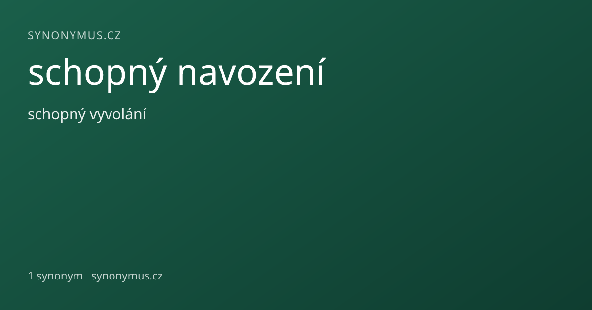 Náhled odkazu: schopný navození