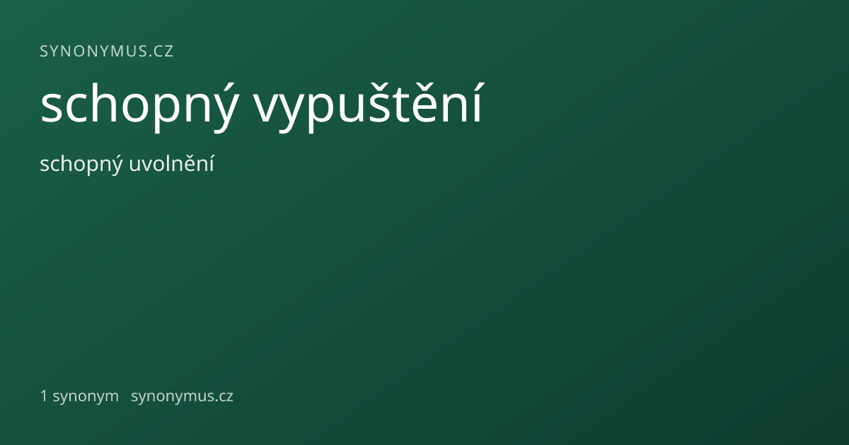 Náhled odkazu: schopný vypuštění