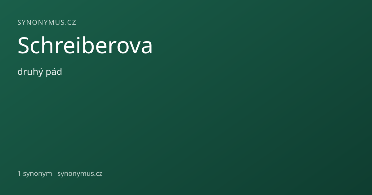 Náhled odkazu: Schreiberova