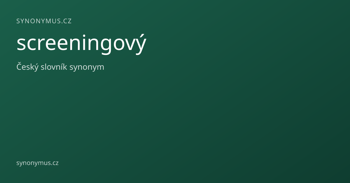 Náhled odkazu: screeningový