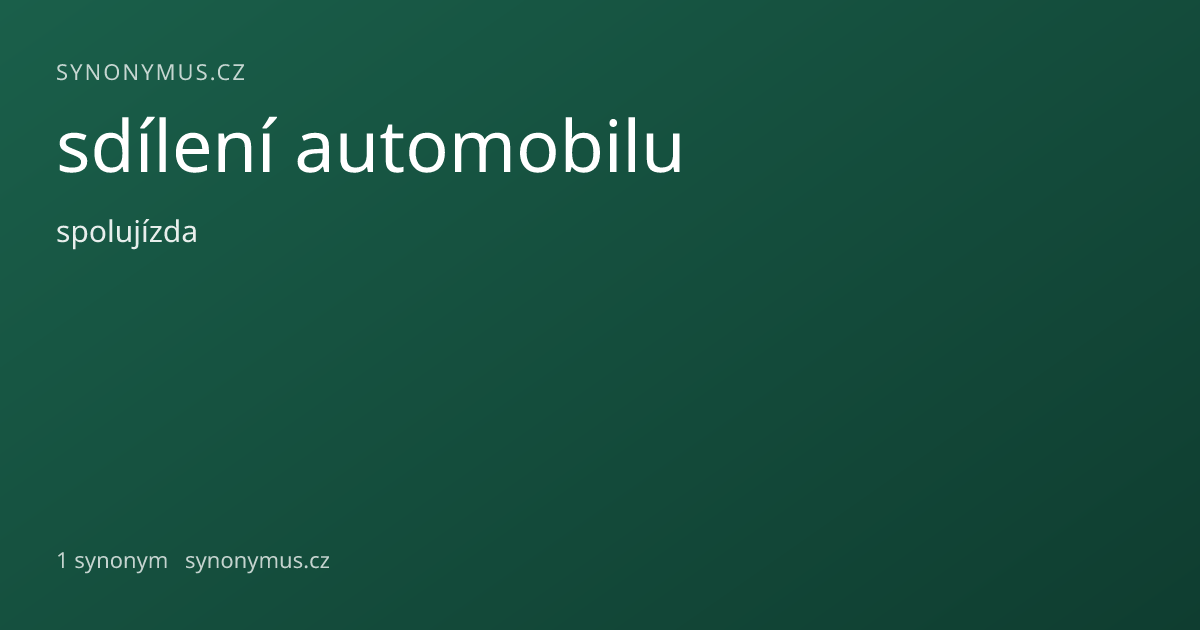 Náhled odkazu: sdílení automobilu