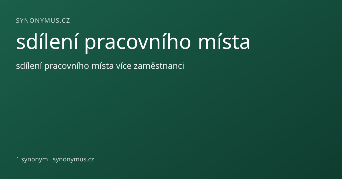 Náhled odkazu: sdílení pracovního místa