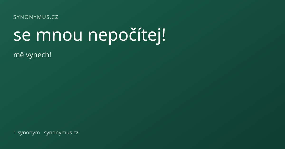 Náhled odkazu: se mnou nepočítej!