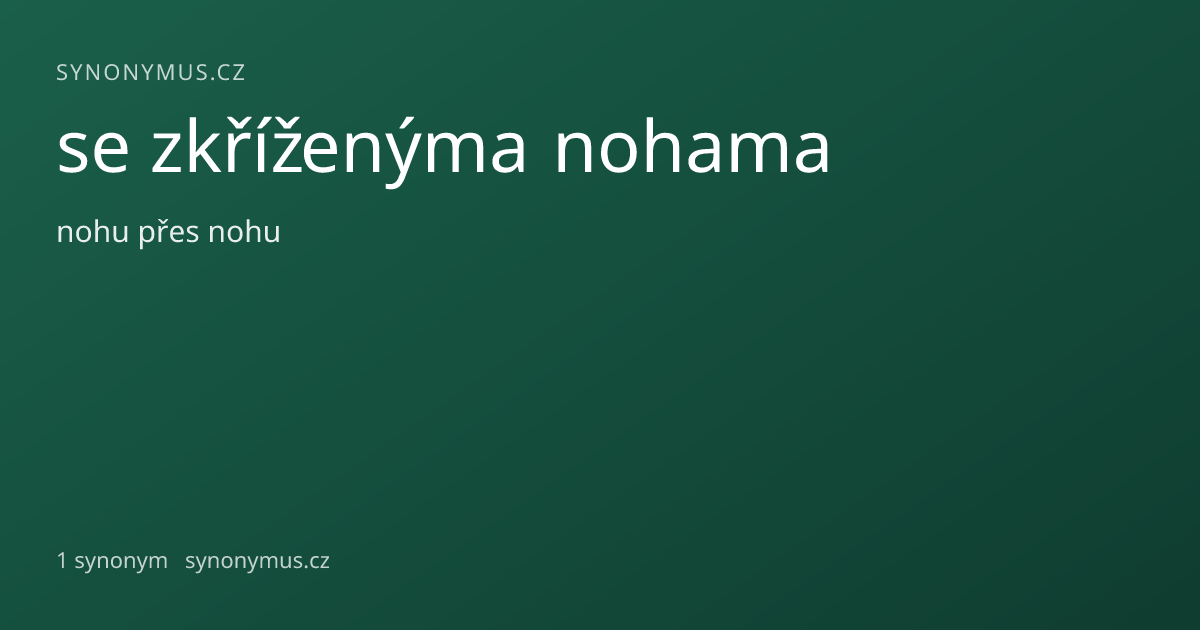Náhled odkazu: se zkříženýma nohama