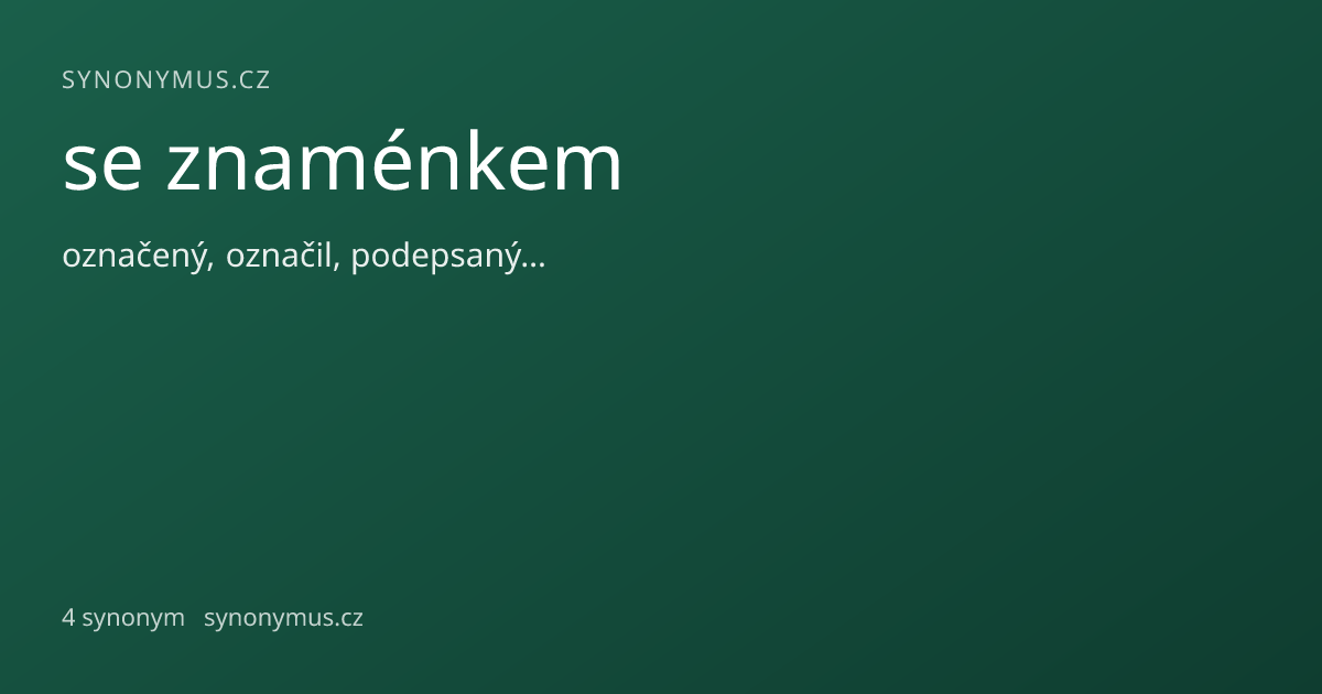 Náhled odkazu: se znaménkem