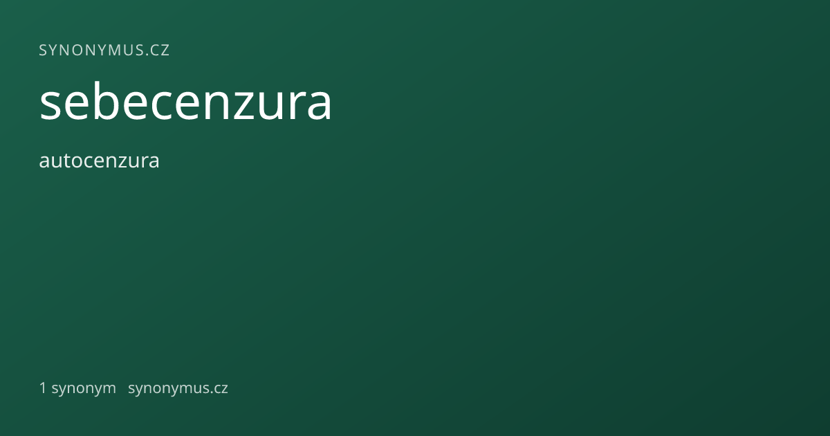 Náhled odkazu: sebecenzura