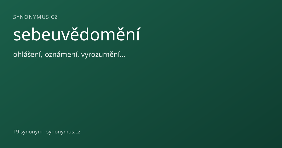 Náhled odkazu: sebeuvědomění