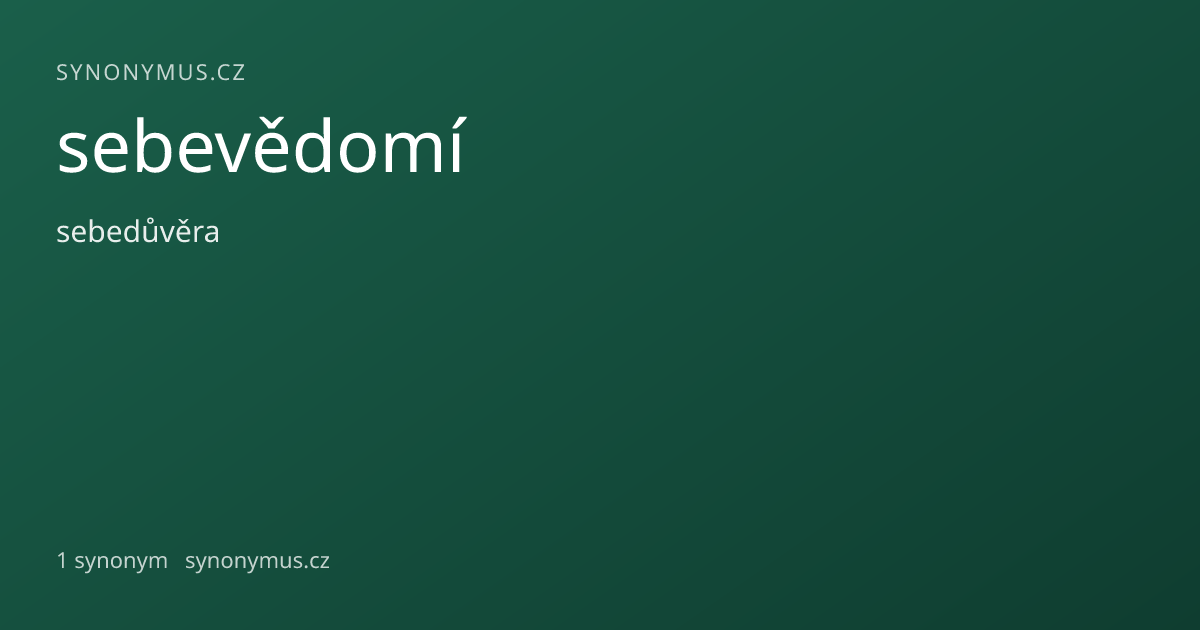 Náhled odkazu: sebevědomí