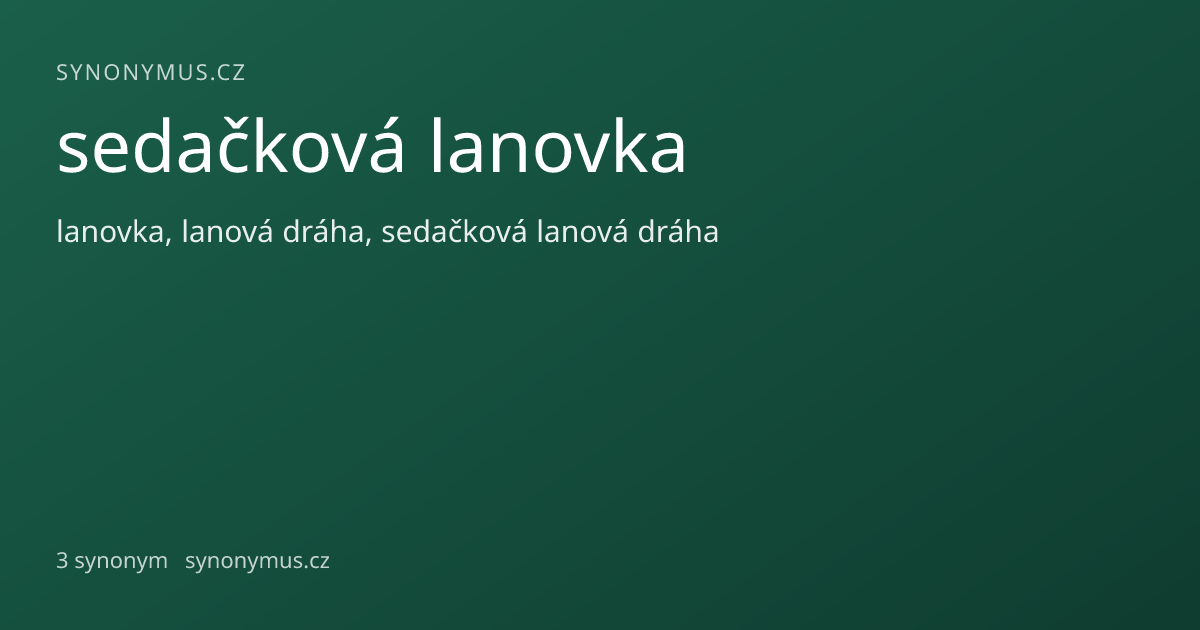 Náhled odkazu: sedačková lanovka