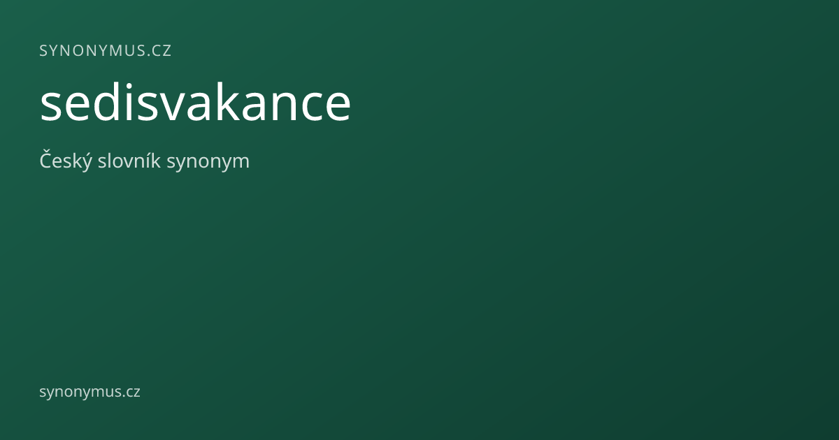 Náhled odkazu: sedisvakance