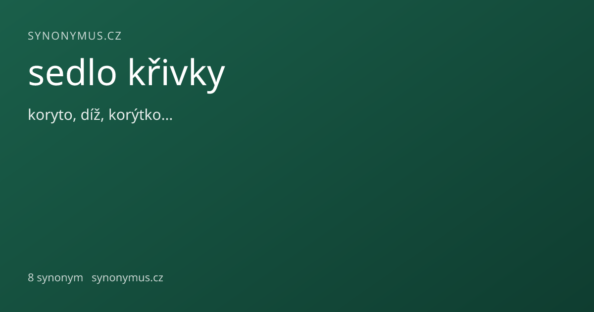 Náhled odkazu: sedlo křivky
