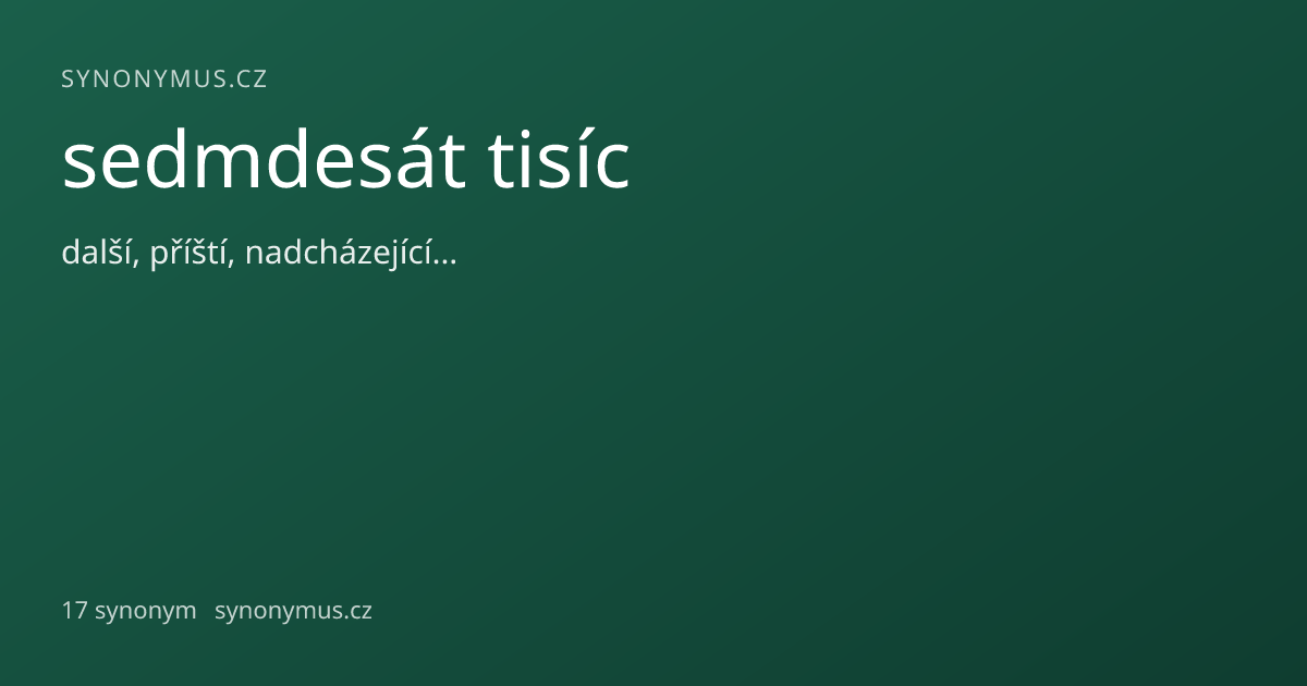 Náhled odkazu: sedmdesát tisíc