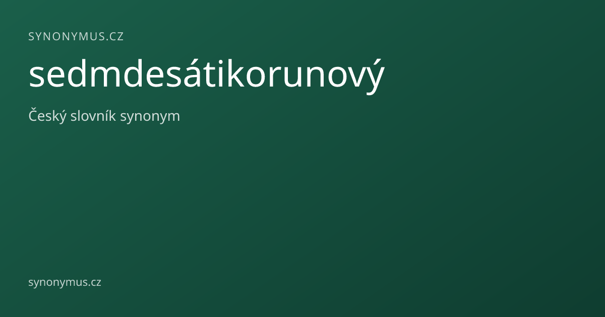 Náhled odkazu: sedmdesátikorunový