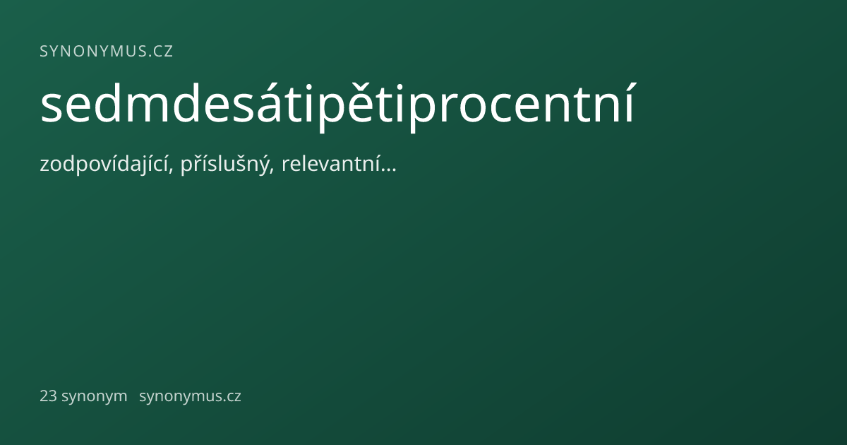 Náhled odkazu: sedmdesátipětiprocentní
