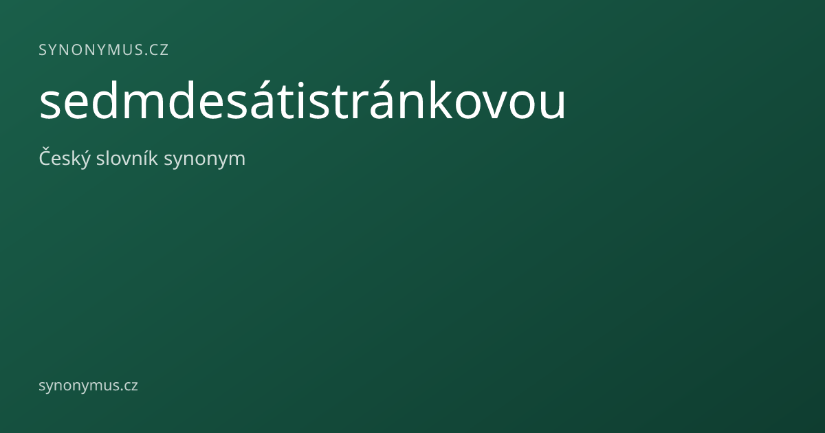 Náhled odkazu: sedmdesátistránkovou