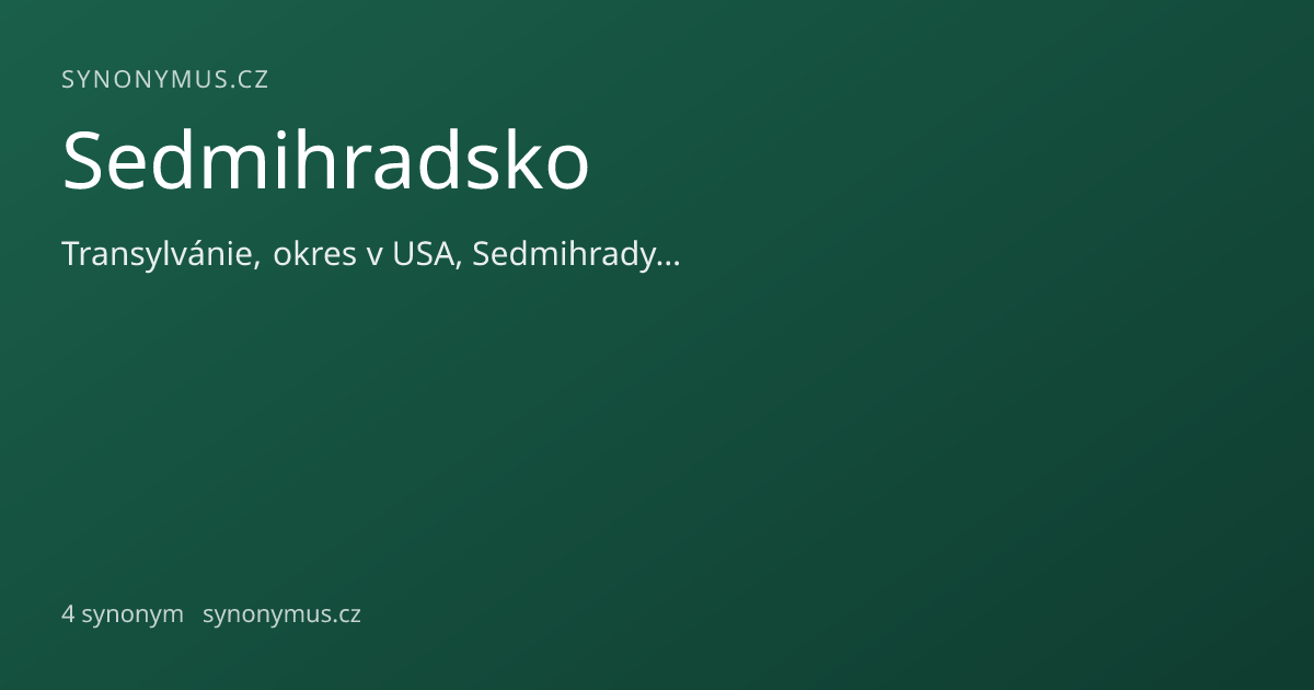 Náhled odkazu: Sedmihradsko