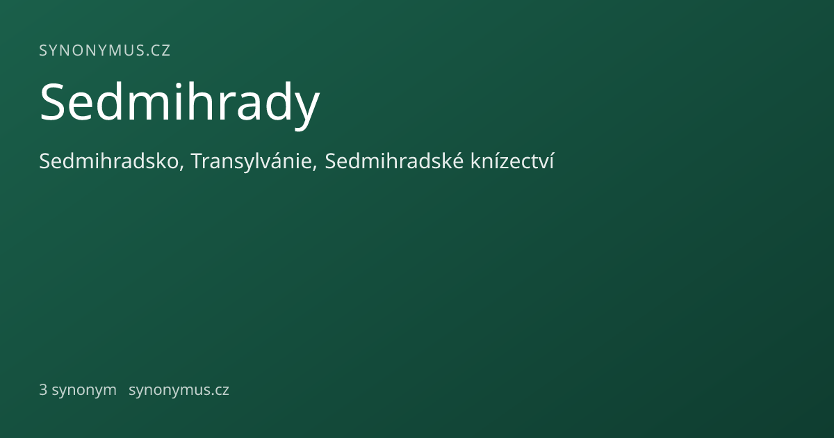 Náhled odkazu: Sedmihrady