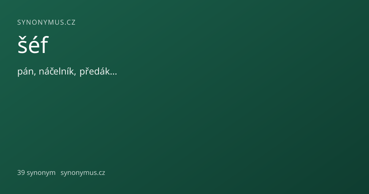 Náhled odkazu: šéf