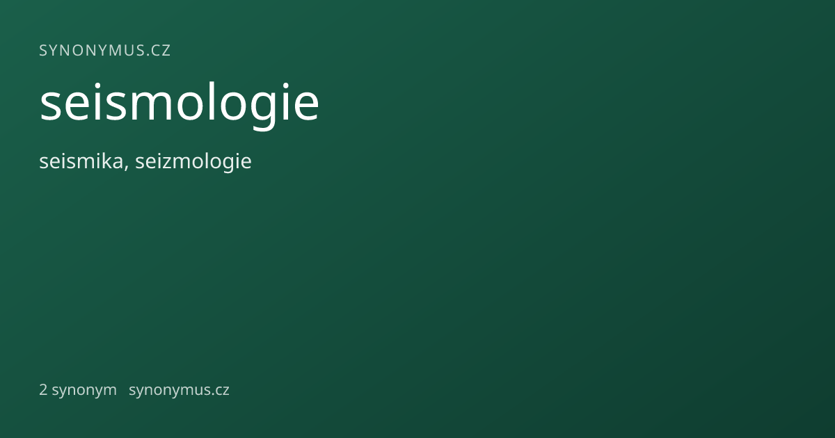 Náhled odkazu: seismologie