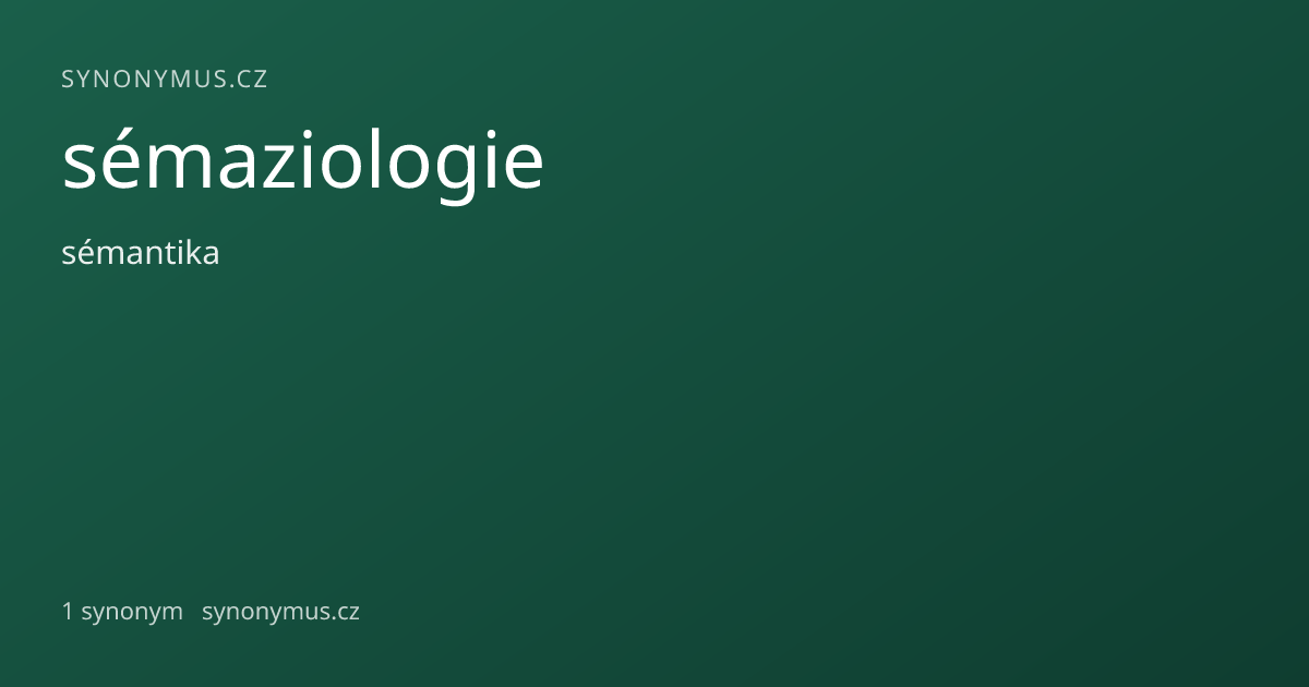 Náhled odkazu: sémaziologie