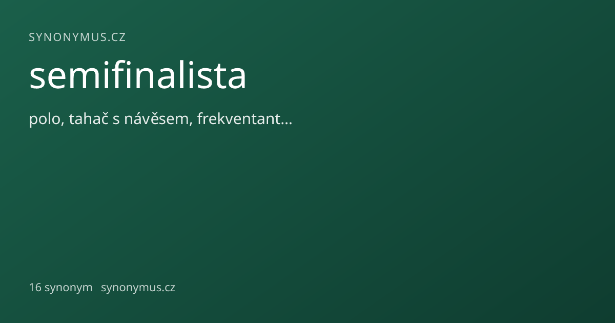 Náhled odkazu: semifinalista