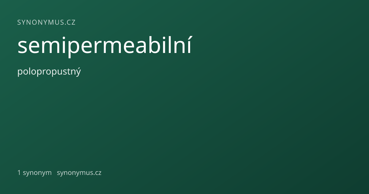Náhled odkazu: semipermeabilní
