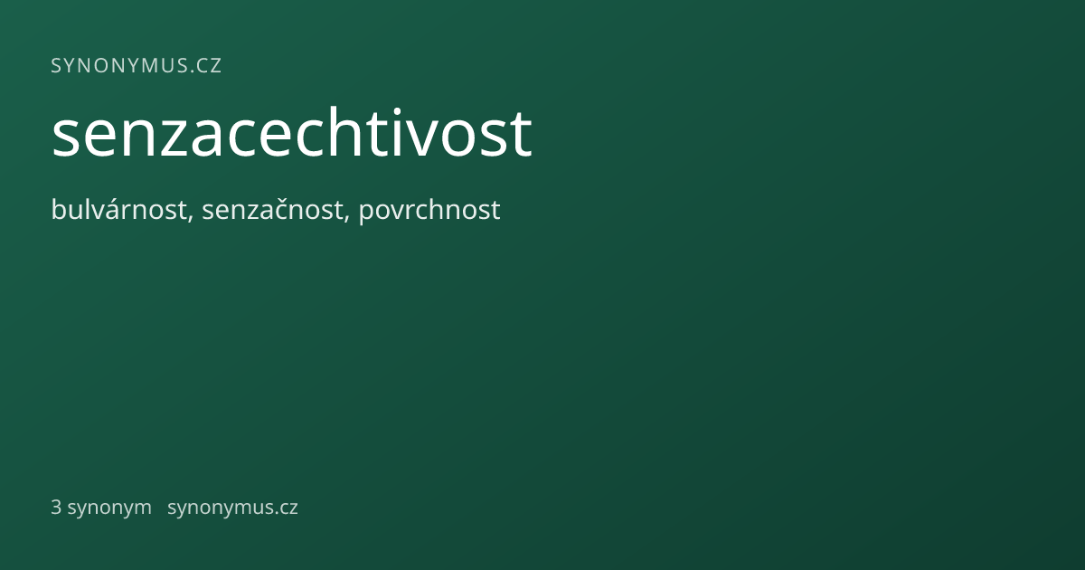 Náhled odkazu: senzacechtivost