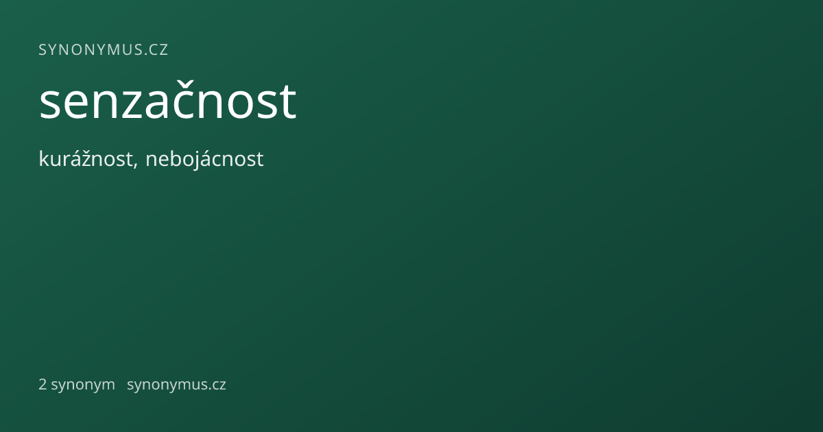 Náhled odkazu: senzačnost