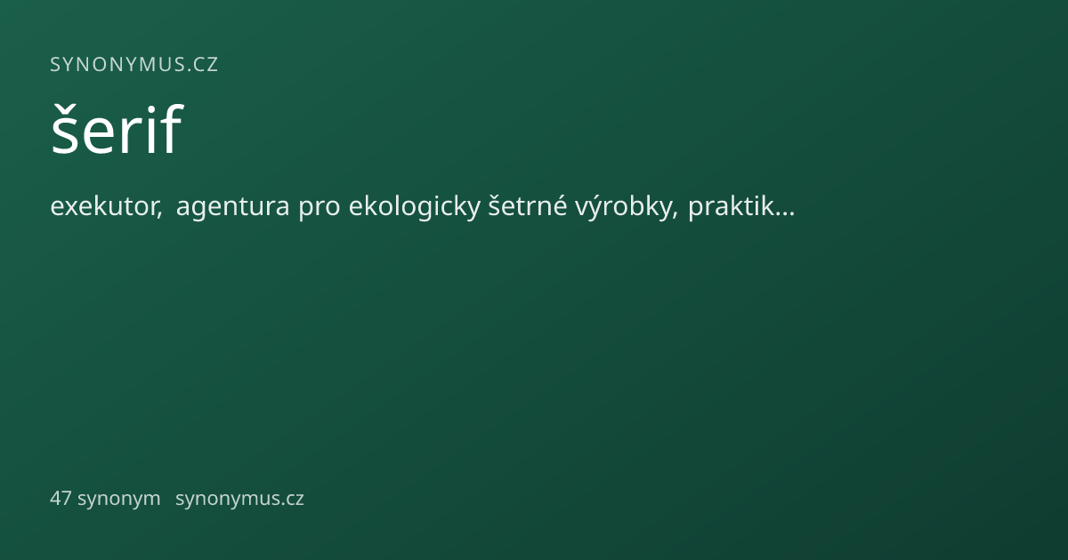Náhled odkazu: šerif