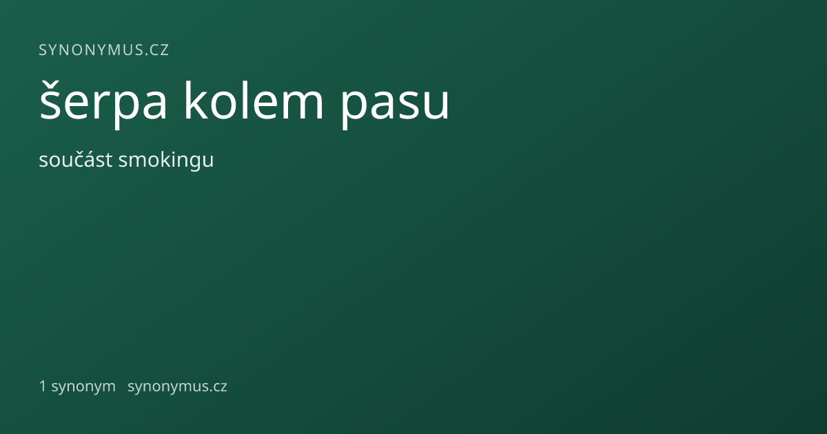 Náhled odkazu: šerpa kolem pasu