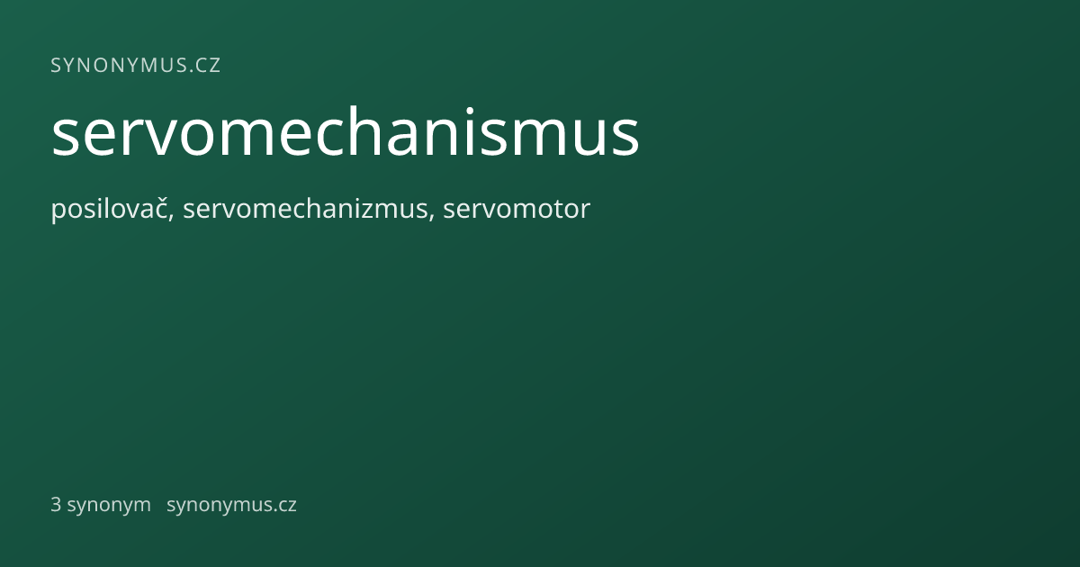 Náhled odkazu: servomechanismus