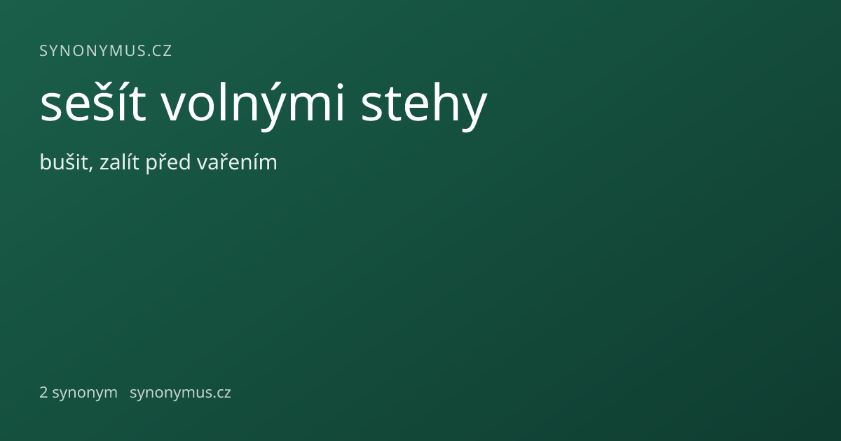 Náhled odkazu: sešít volnými stehy