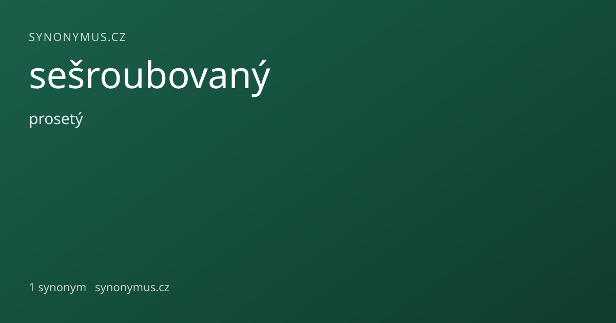 Náhled odkazu: sešroubovaný