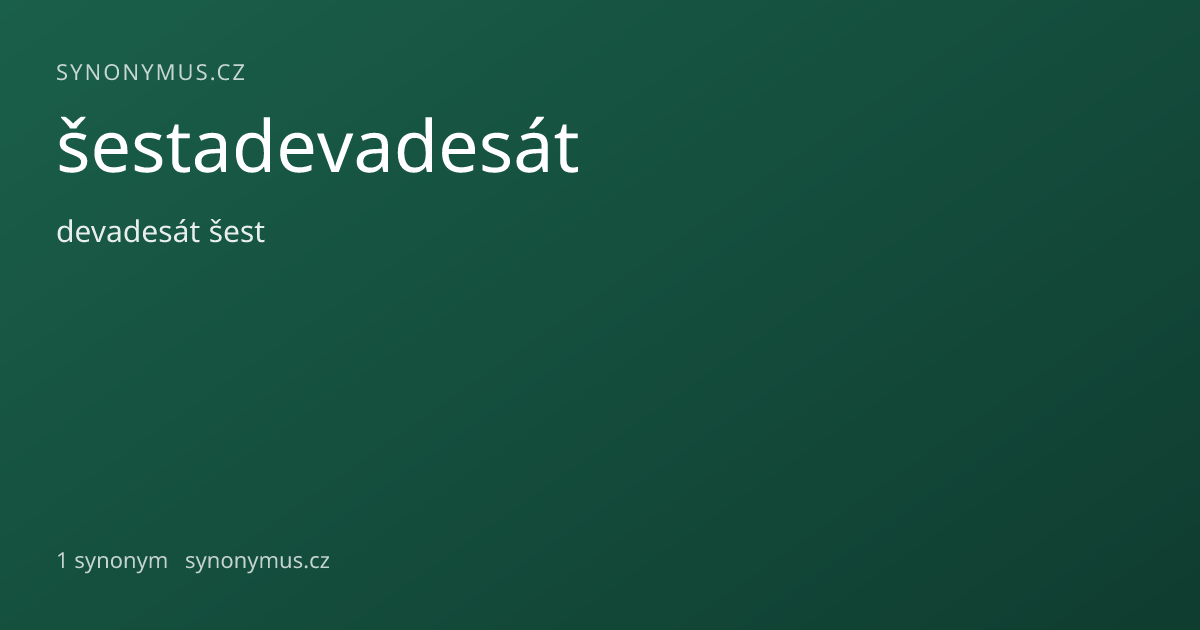 Náhled odkazu: šestadevadesát