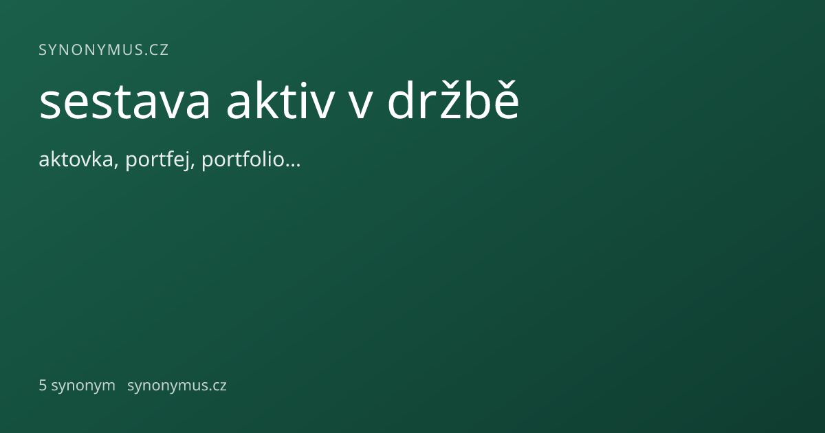 Náhled odkazu: sestava aktiv v držbě