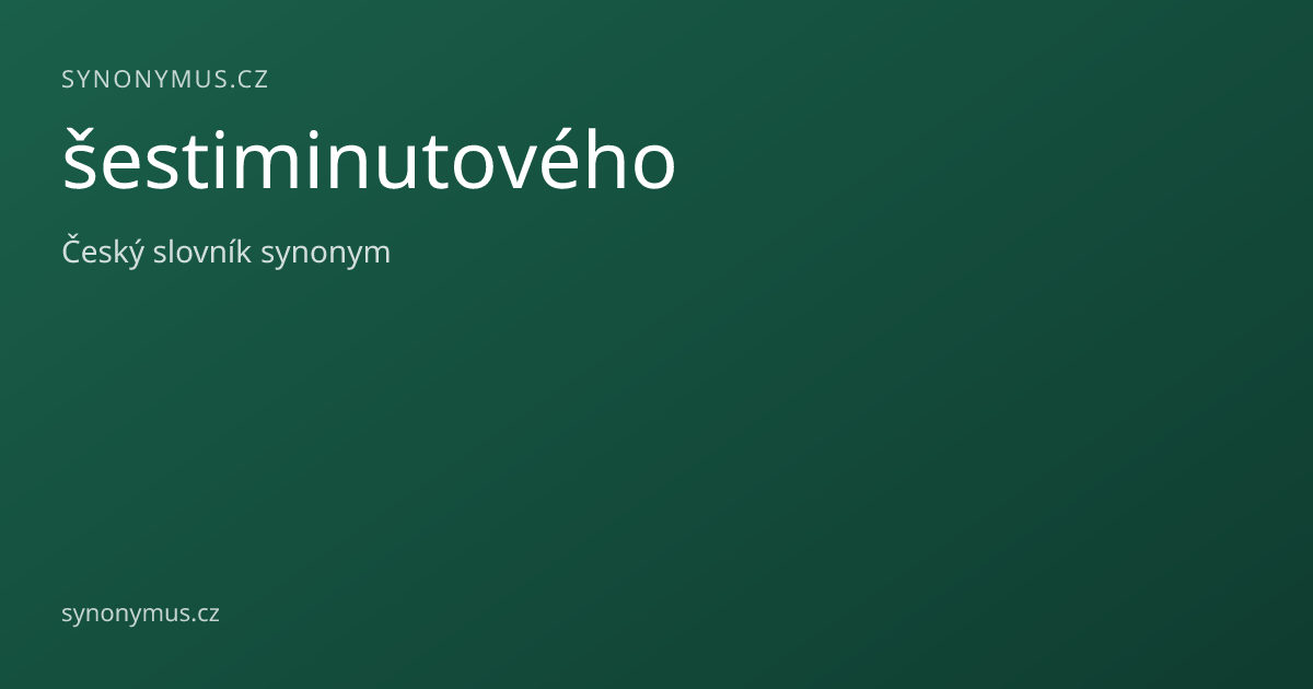 Náhled odkazu: šestiminutového