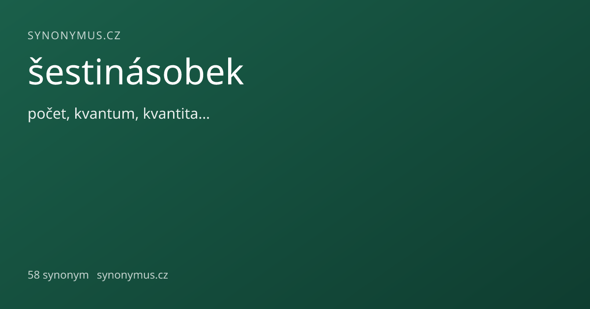 Náhled odkazu: šestinásobek